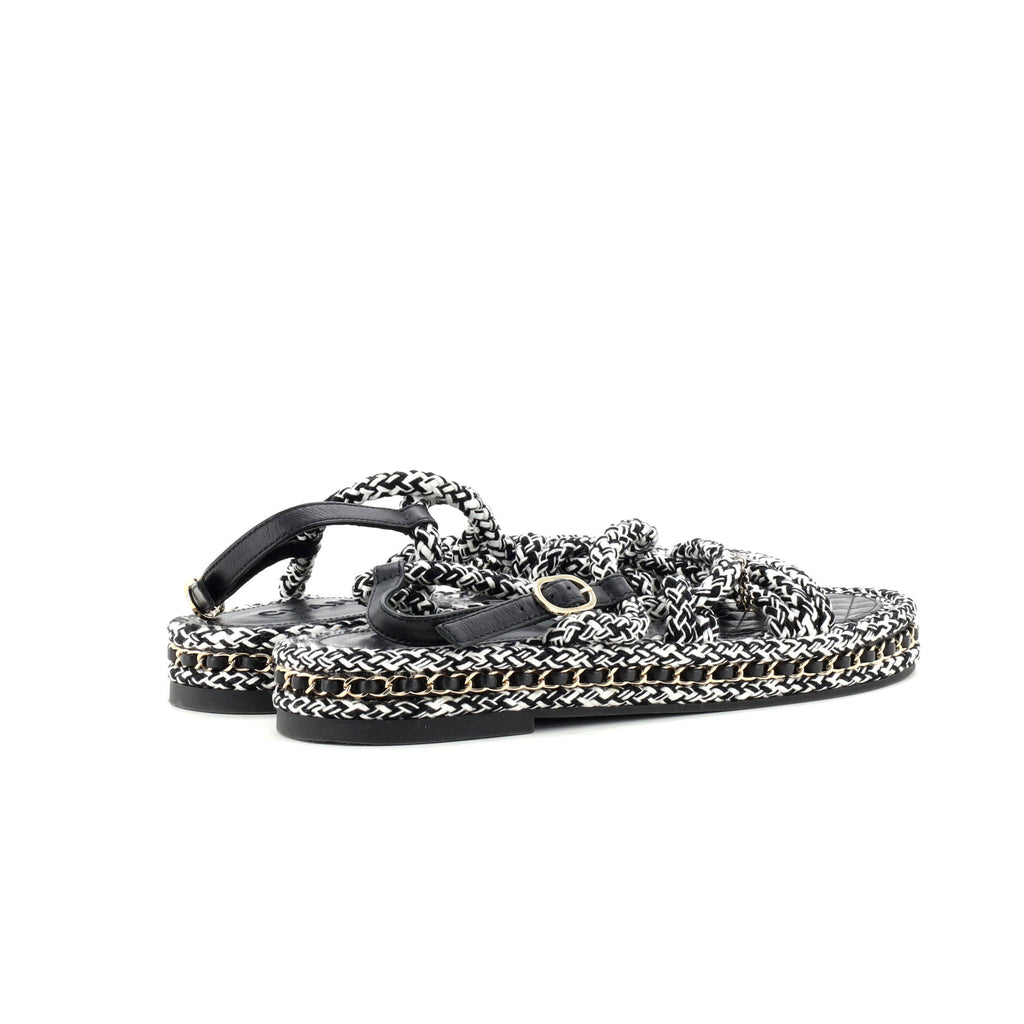 Women's CC Chain Sandals Braided Cord