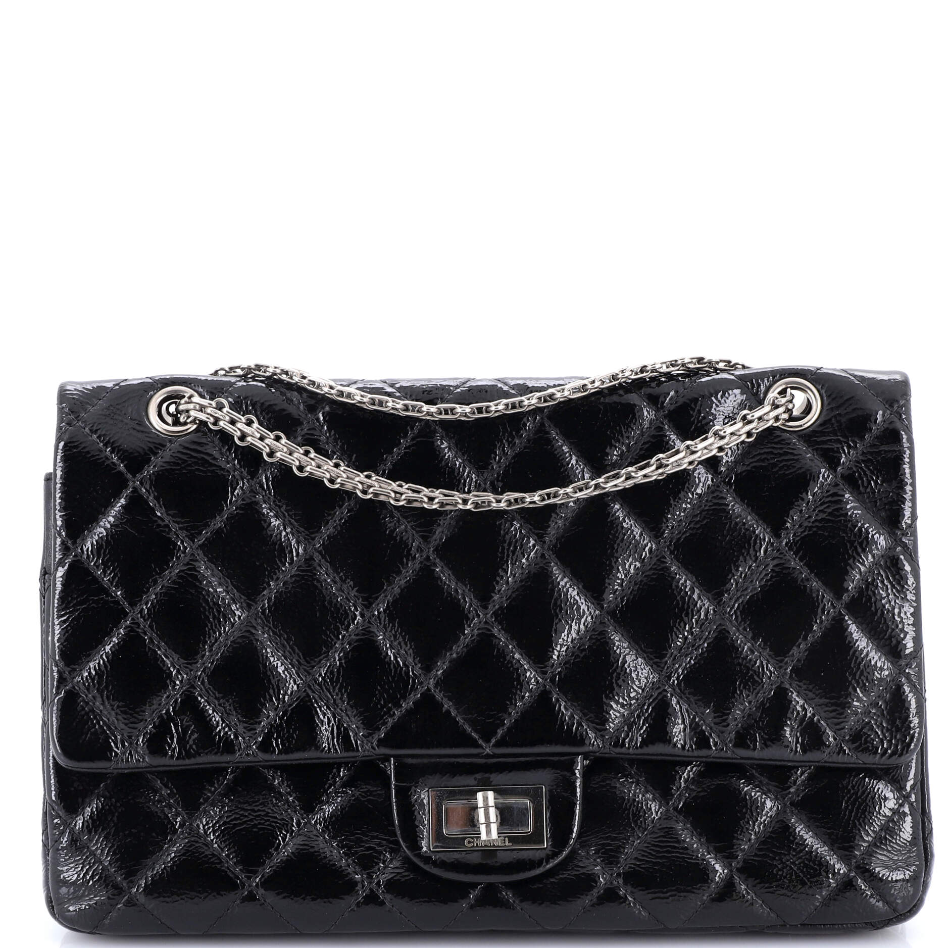 Reissue 2.55 Flap Bag Quilted Patent Caviar 226
