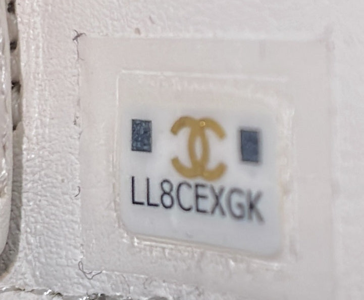 CC Book Card Holder with Chain Quilted Lambskin