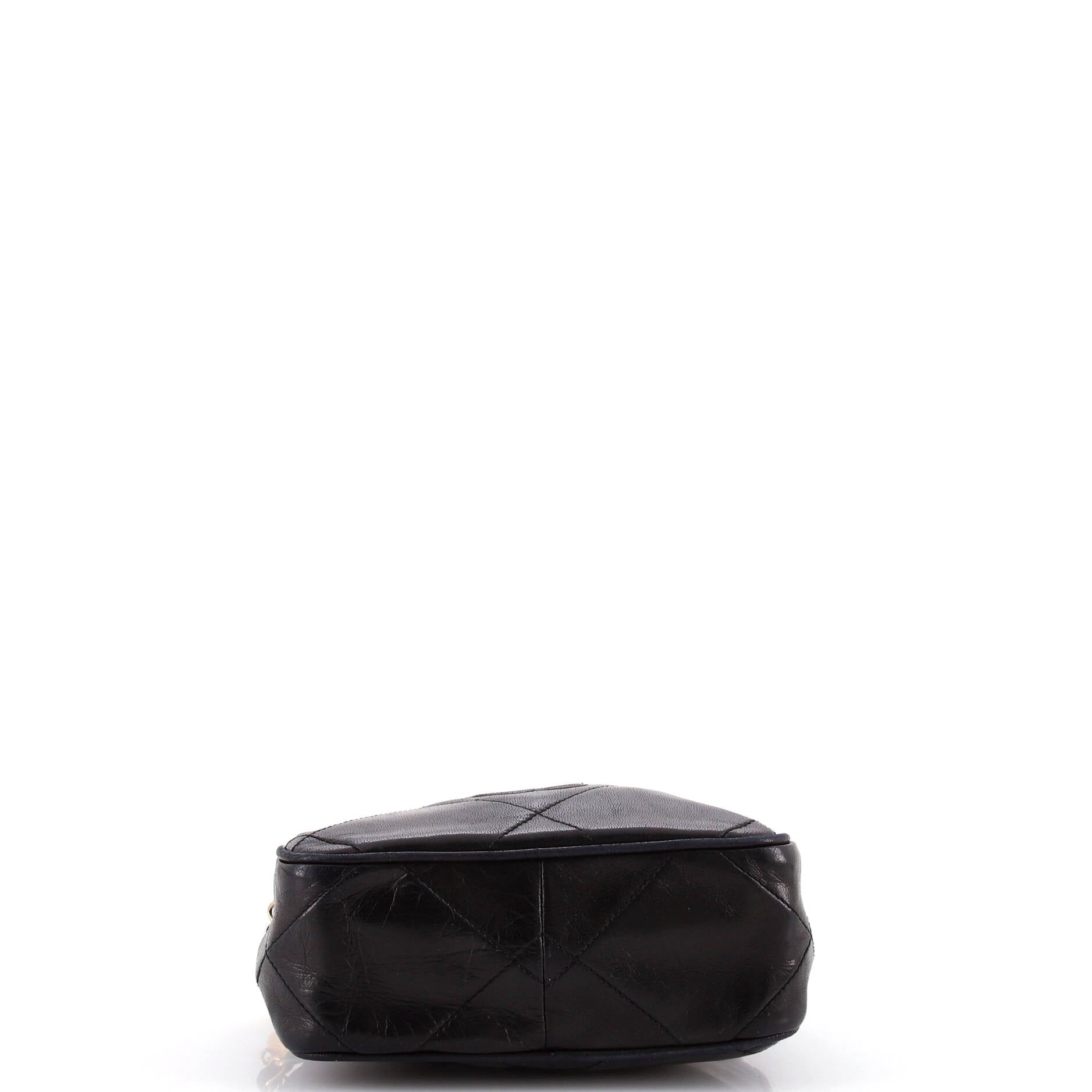 Vintage Diamond CC Camera Bag Quilted Leather Small