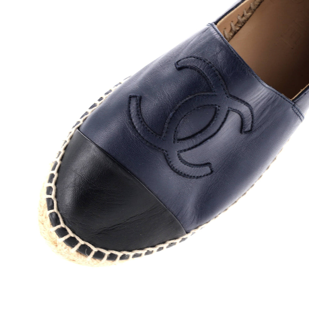 Women's CC Cap Toe Espadrilles Leather