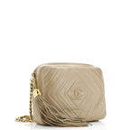 Vintage Diamond CC Camera Bag Chevron Lambskin Medium