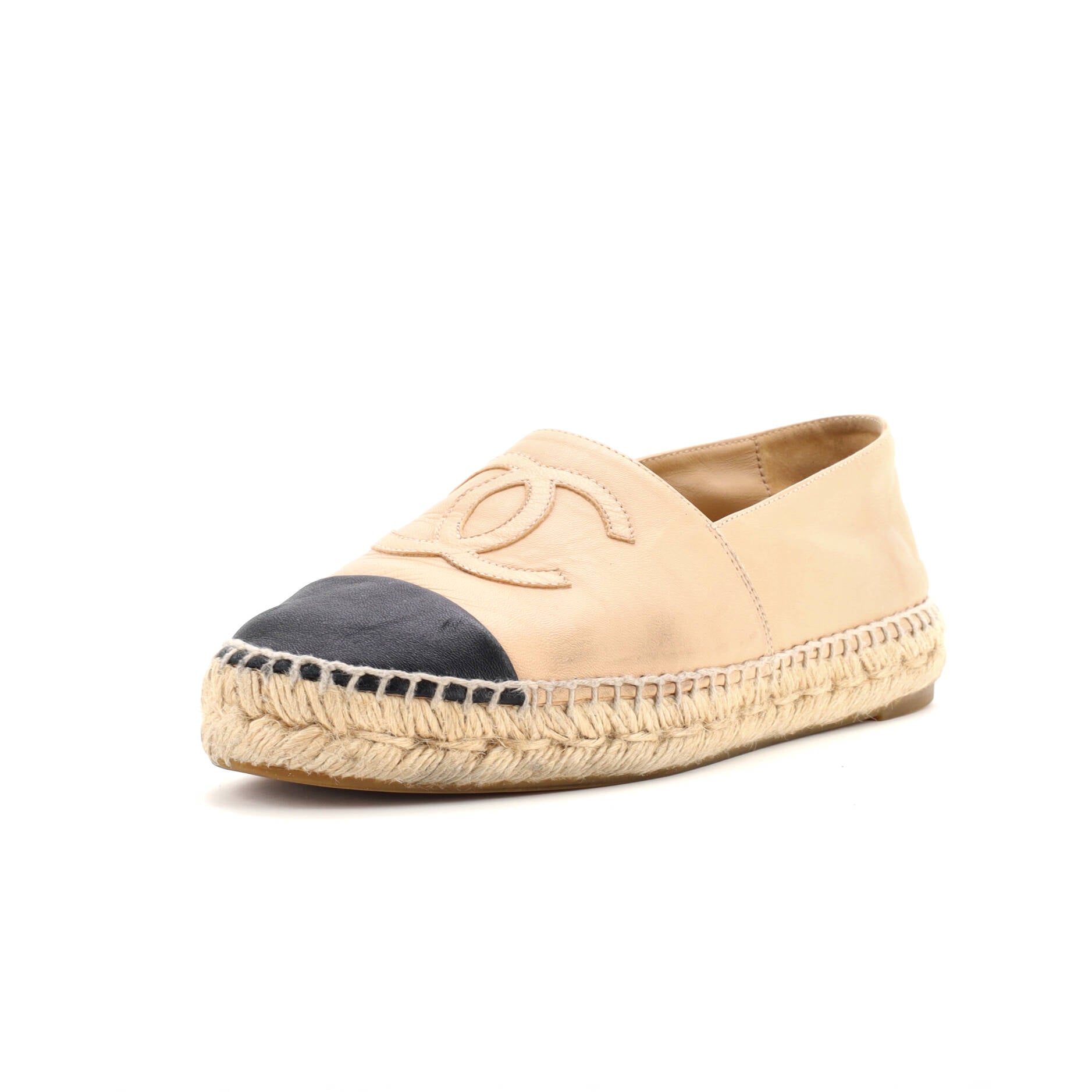 Women's CC Cap Toe Espadrilles Leather