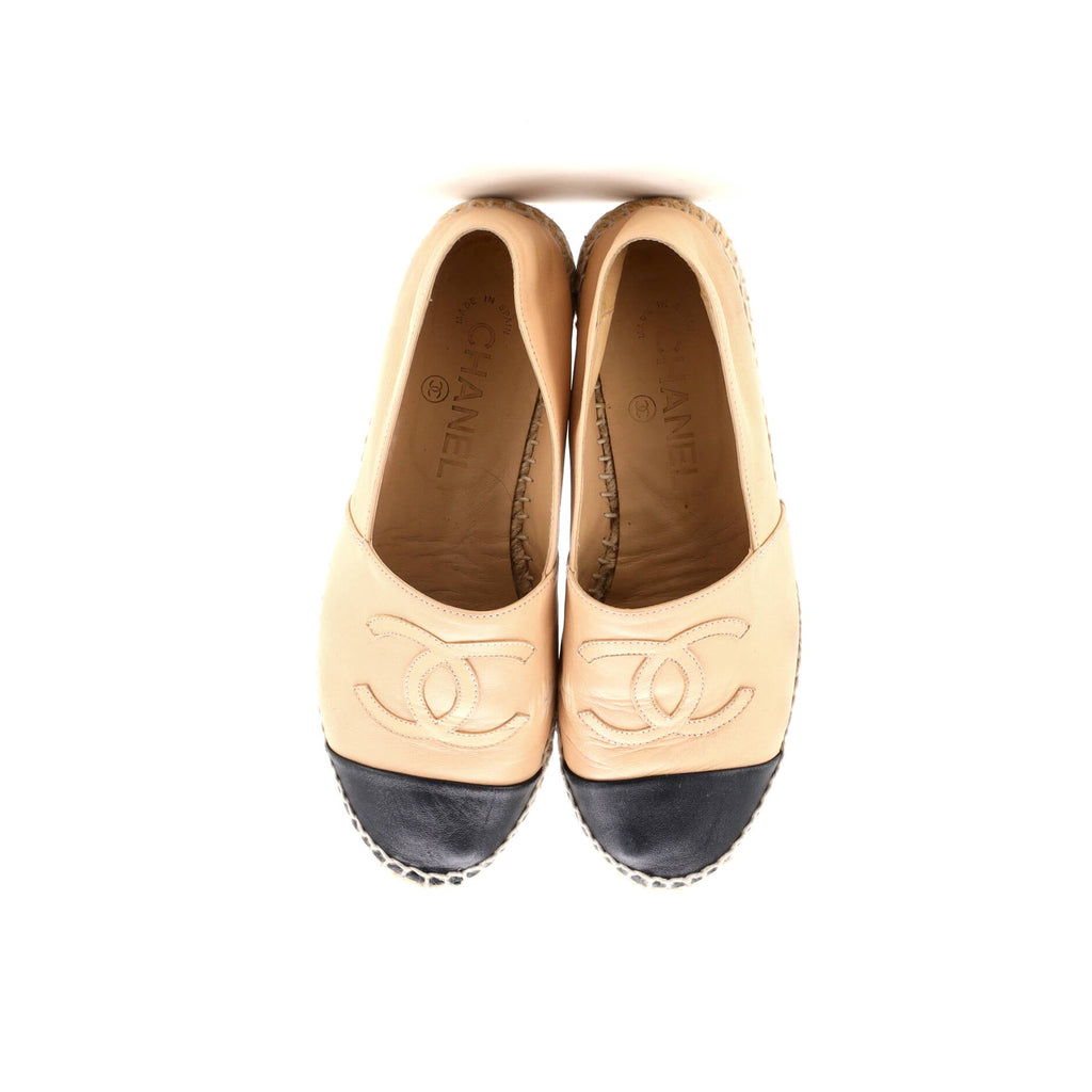 Women's CC Cap Toe Espadrilles Leather