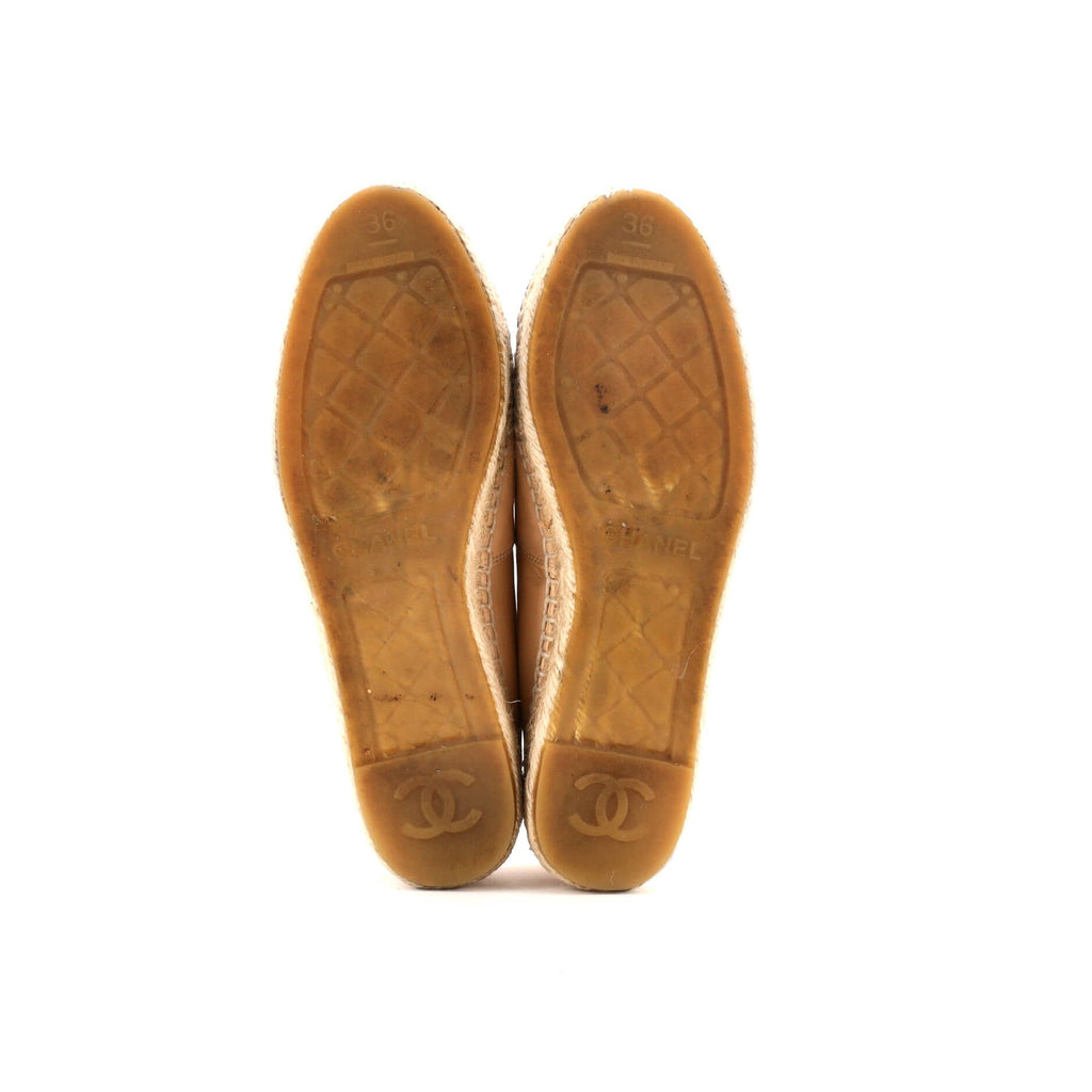 Women's CC Cap Toe Espadrilles Leather