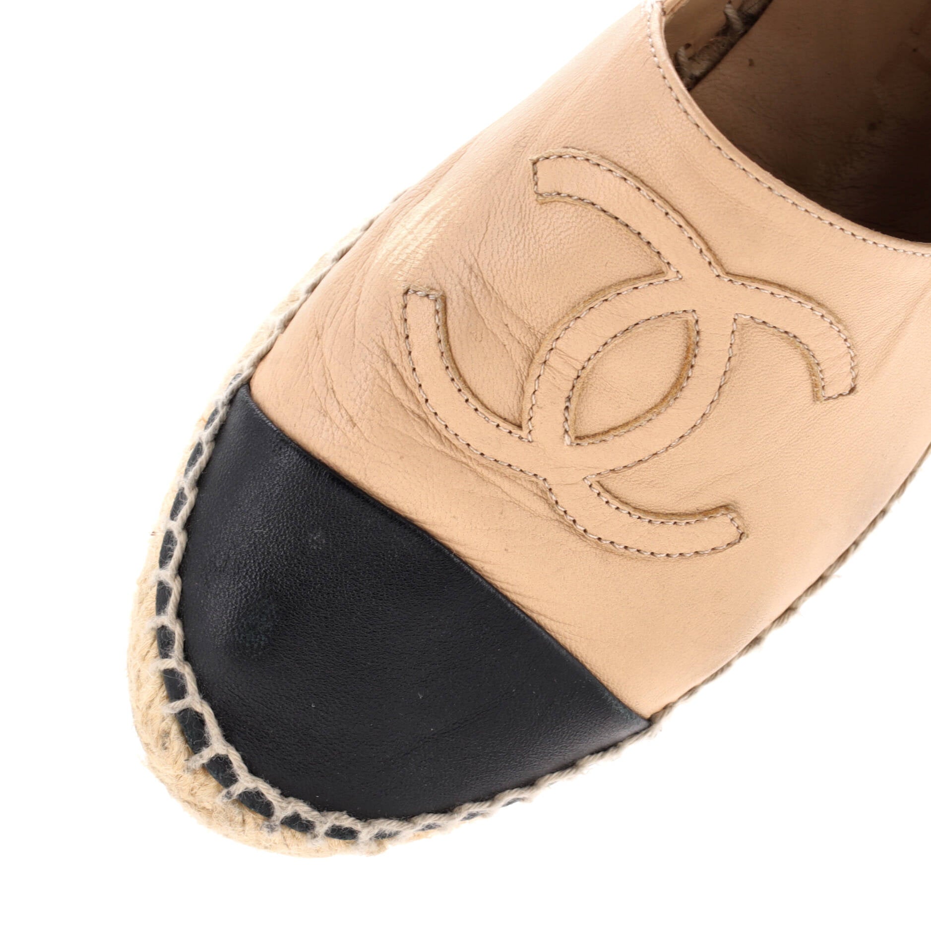 Women's CC Cap Toe Espadrilles Leather