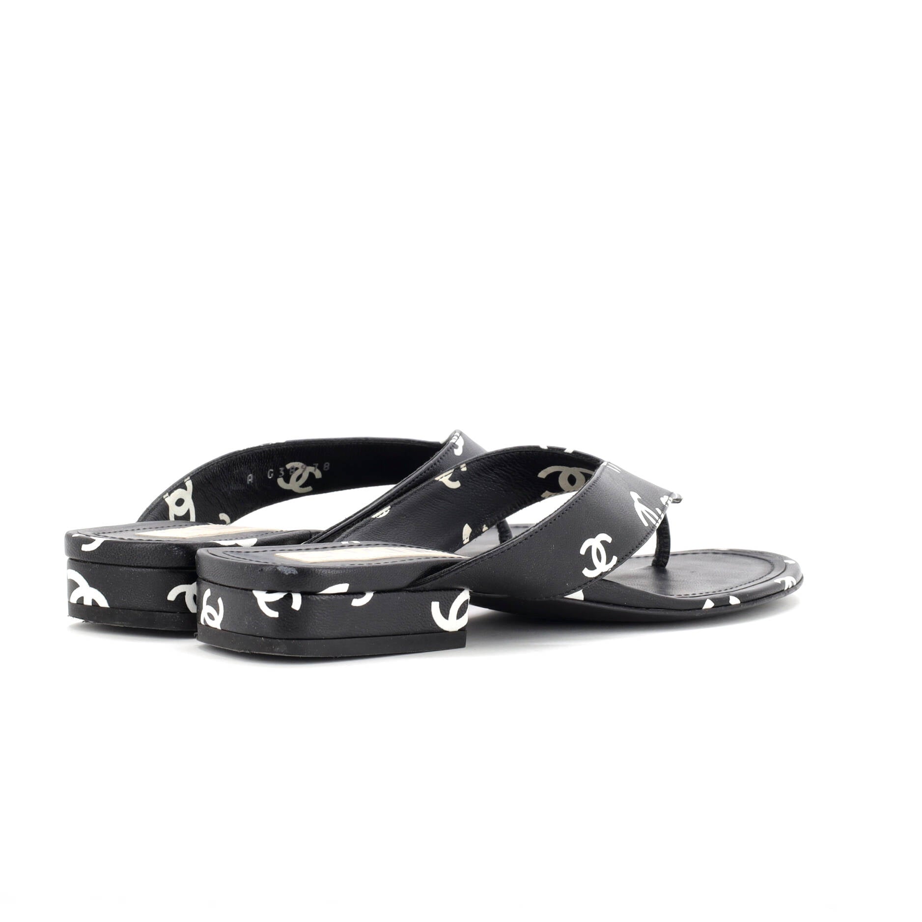 Women's CC Coco Beach Thong Sandals Printed Leather