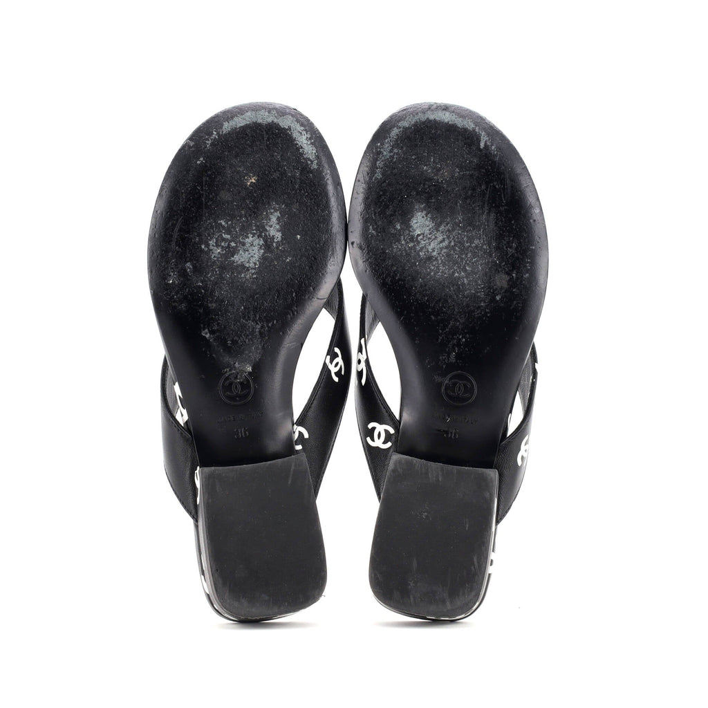 Women's CC Coco Beach Thong Sandals Printed Leather