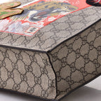 Courrier Convertible Soft Open Tote GG Coated Canvas with Applique North South