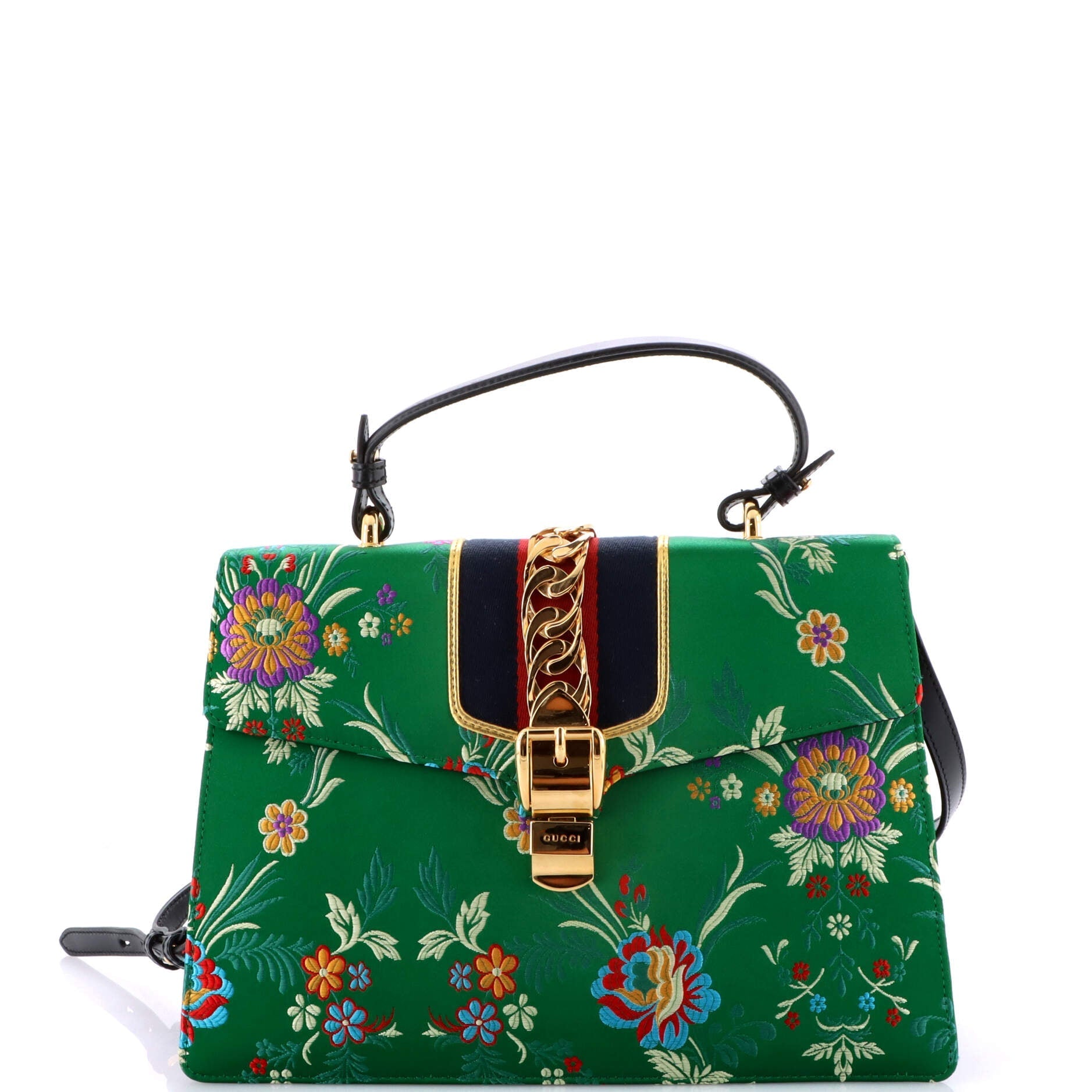 Sylvie Top Handle Bag Floral Jacquard Medium