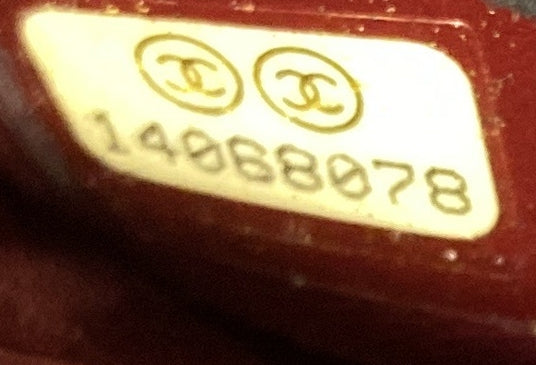 Lucky Symbols Wallet on Chain Embossed Quilted Patent