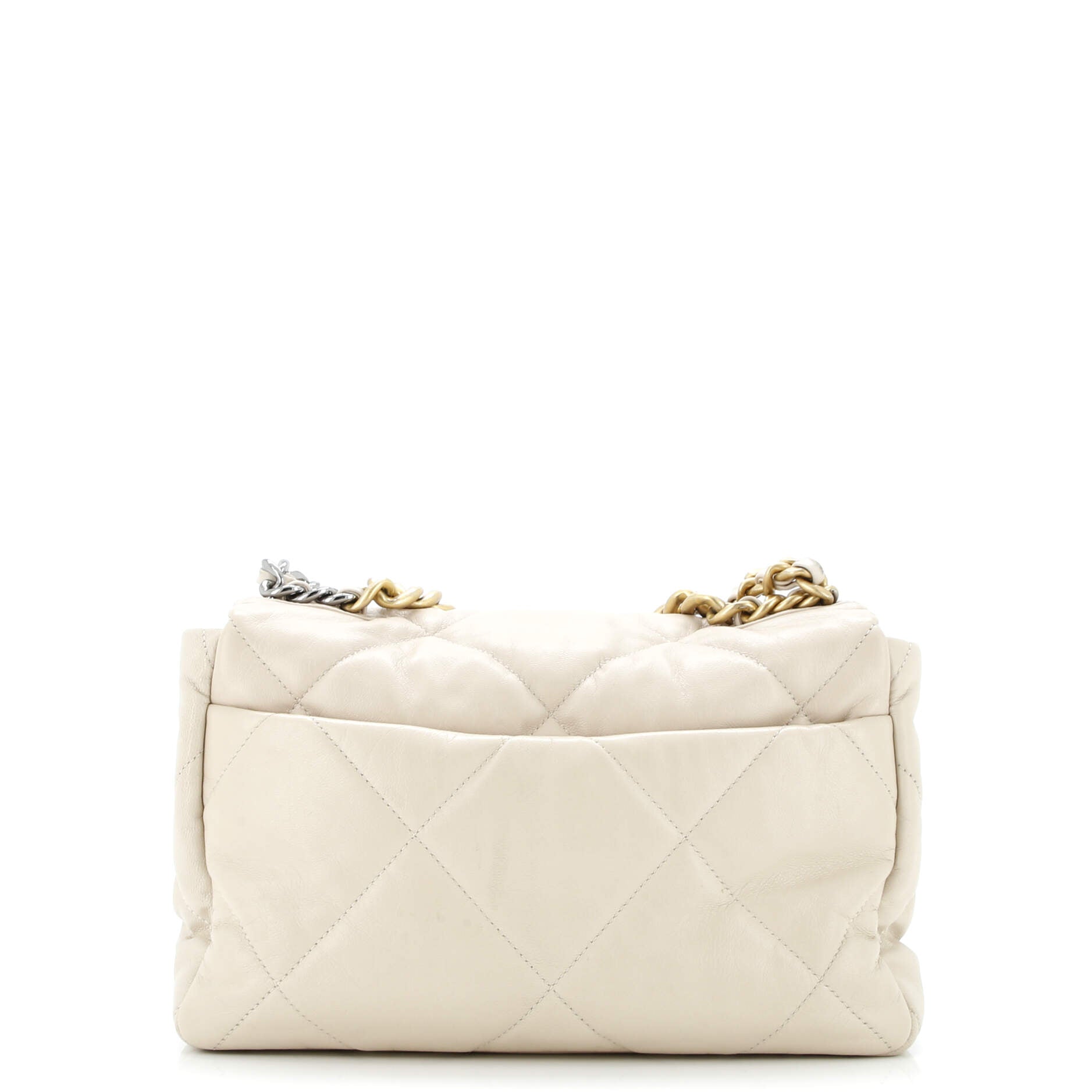 19 Flap Bag Quilted Leather Large