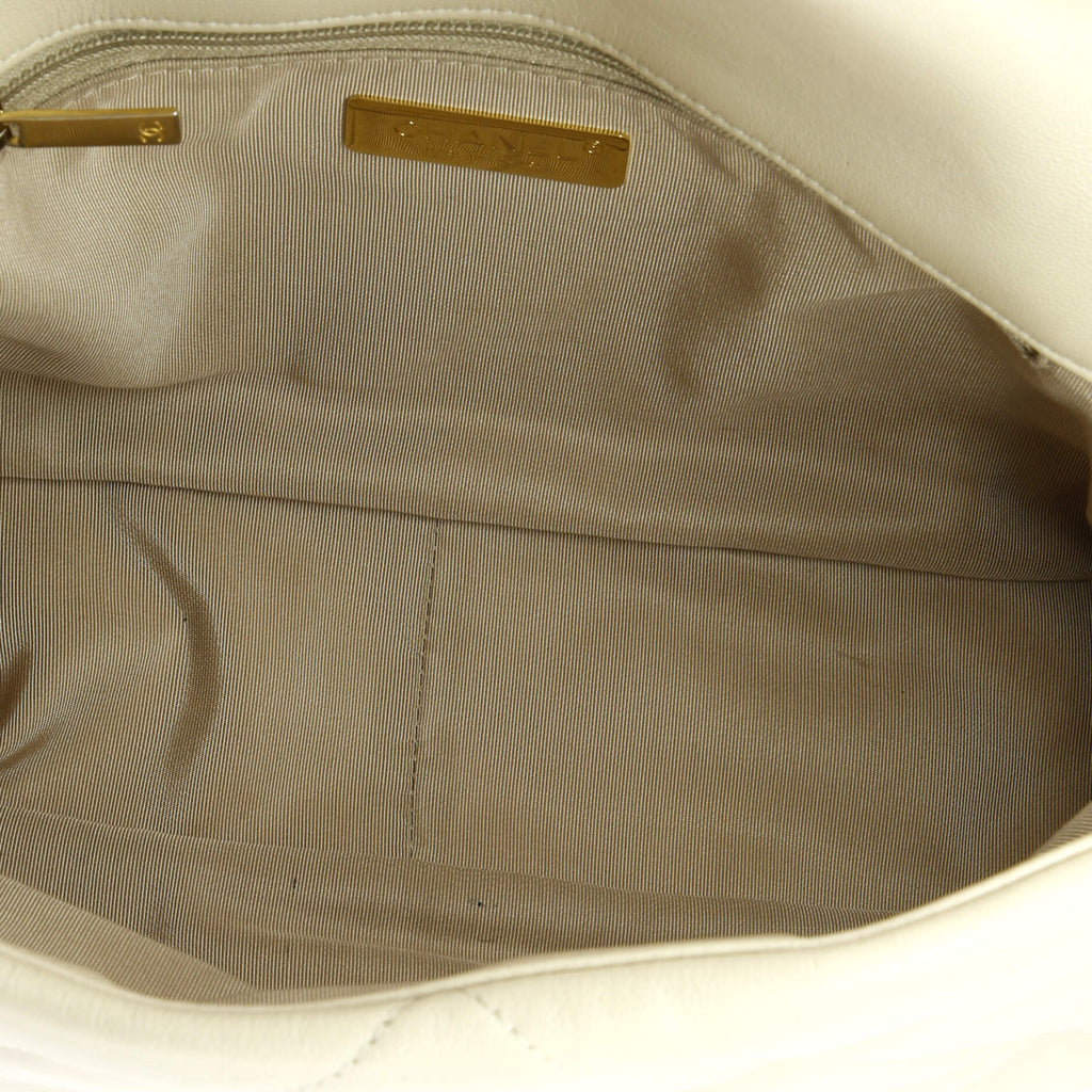 19 Flap Bag Quilted Leather Large