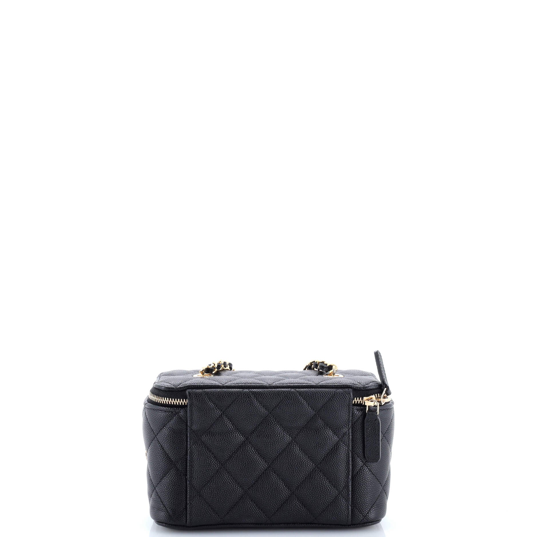 Coco Casino Vanity Case with Chain Quilted Caviar Small
