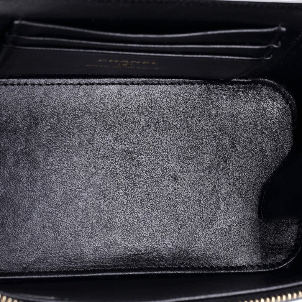 Coco Casino Vanity Case with Chain Quilted Caviar Small