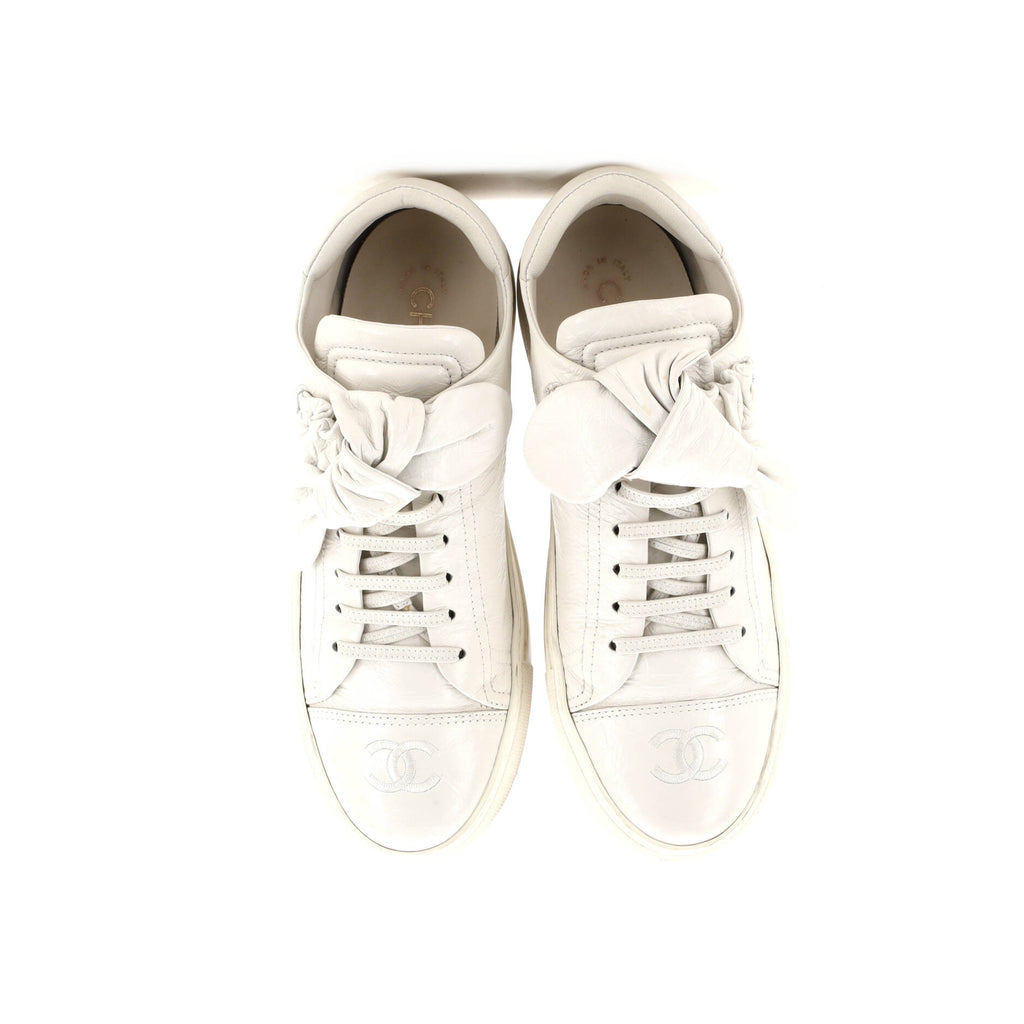 Women's CC Bow Low Top Sneakers Leather
