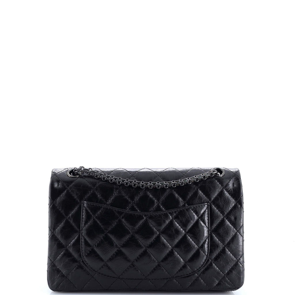 So Black Reissue 2.55 Flap Bag Quilted Glazed Calfskin 226