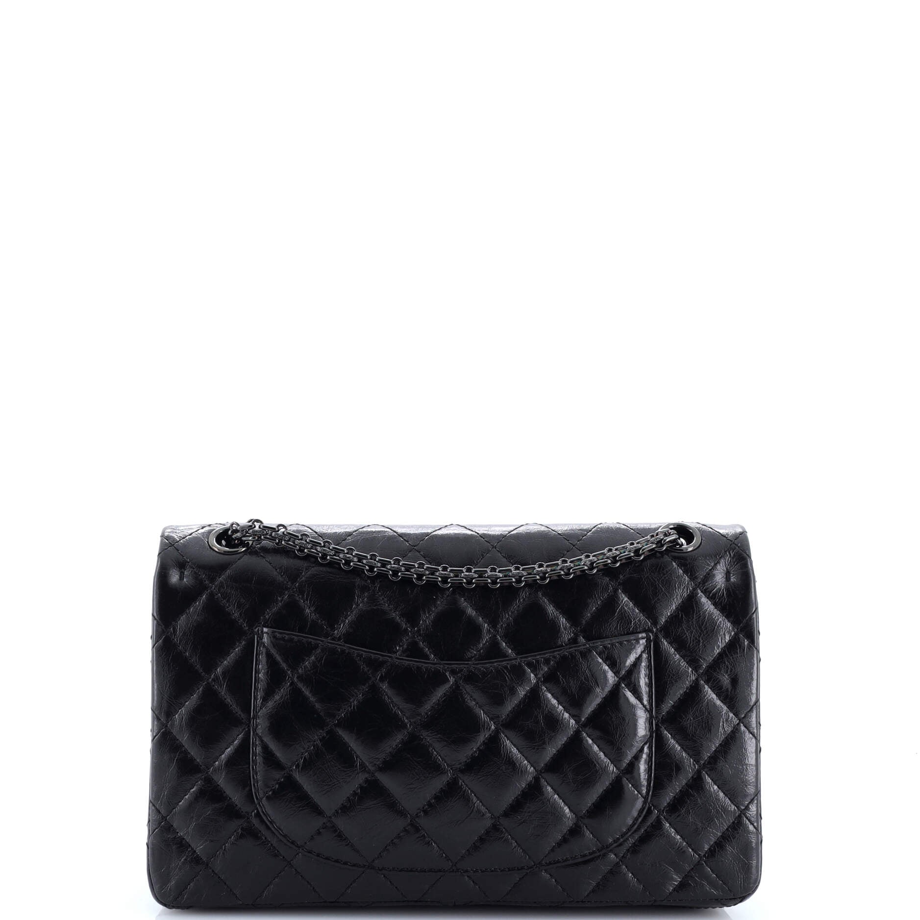 So Black Reissue 2.55 Flap Bag Quilted Glazed Calfskin 226