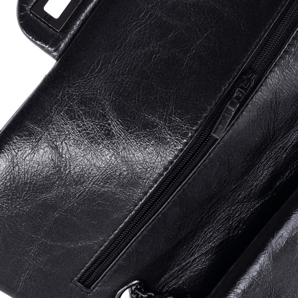 So Black Reissue 2.55 Flap Bag Quilted Glazed Calfskin 226