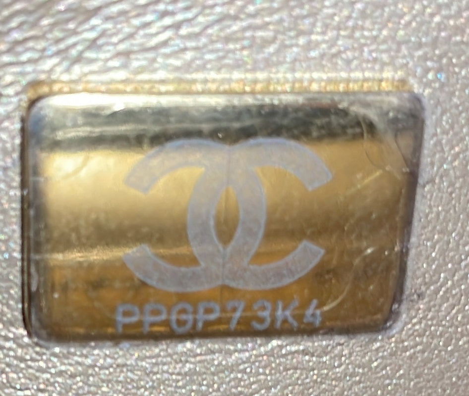 Twin Pearl Adjustable Chain Flap Bag Quilted Lambskin Mini