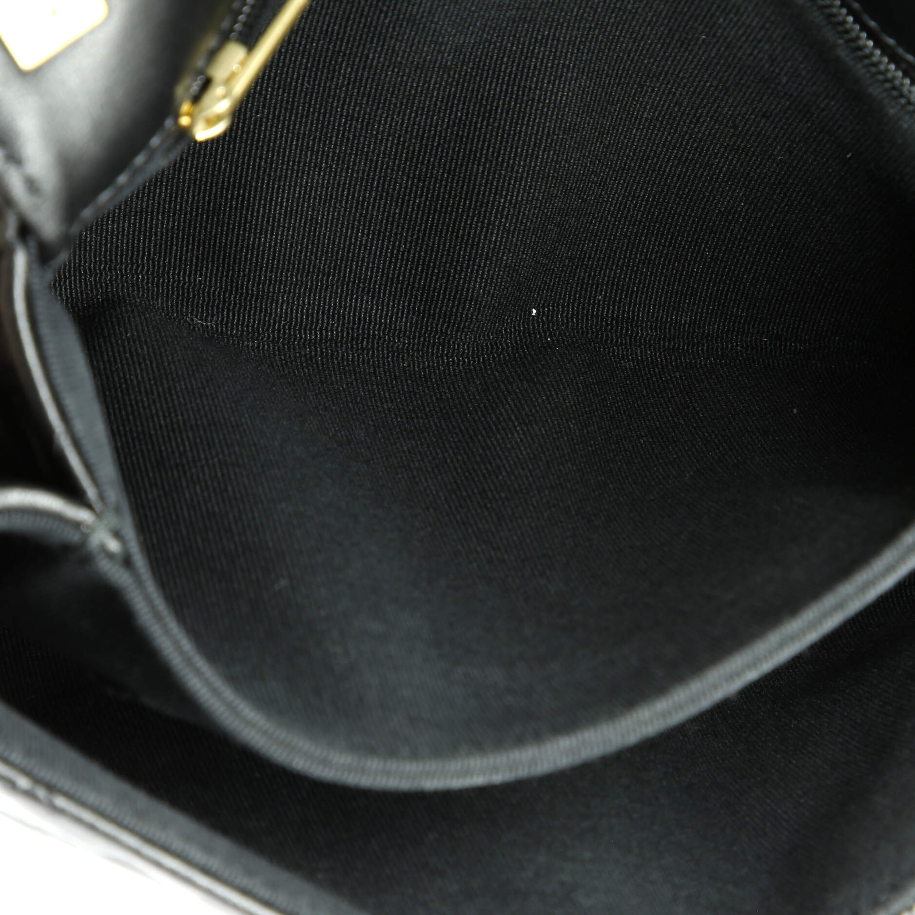 CC Wide Chain Compartment Flap Phone Holder Quilted Aged Calfskin