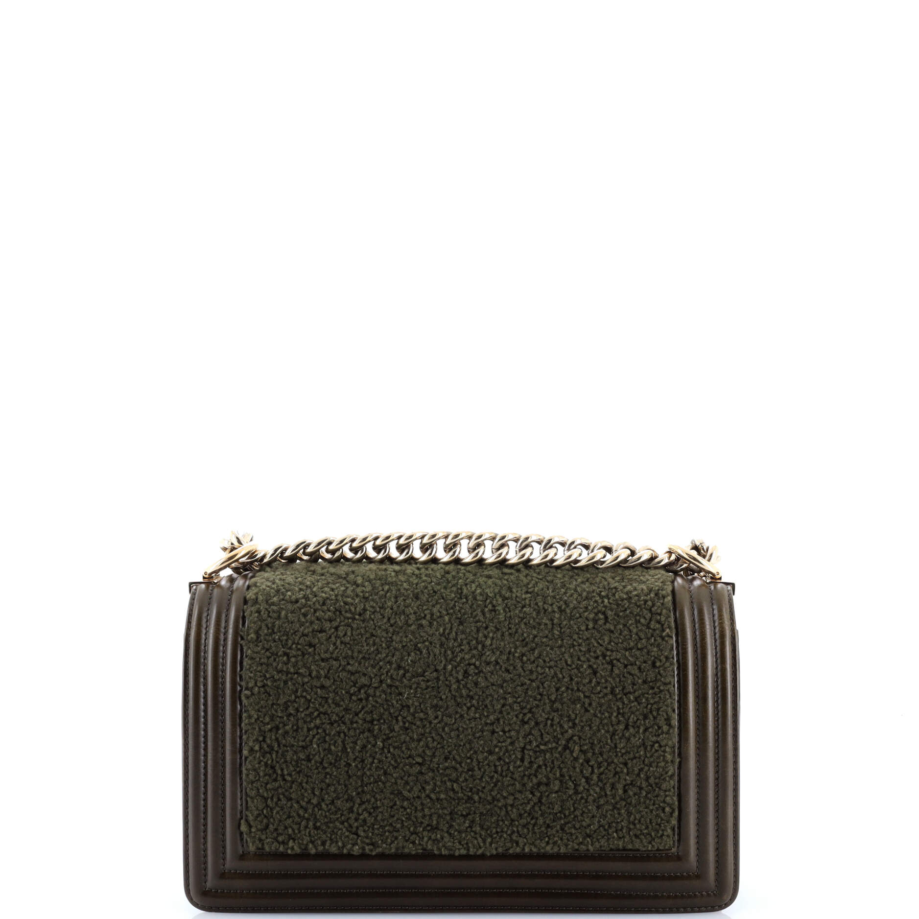 Boy Flap Bag Shearling with Leather Old Medium