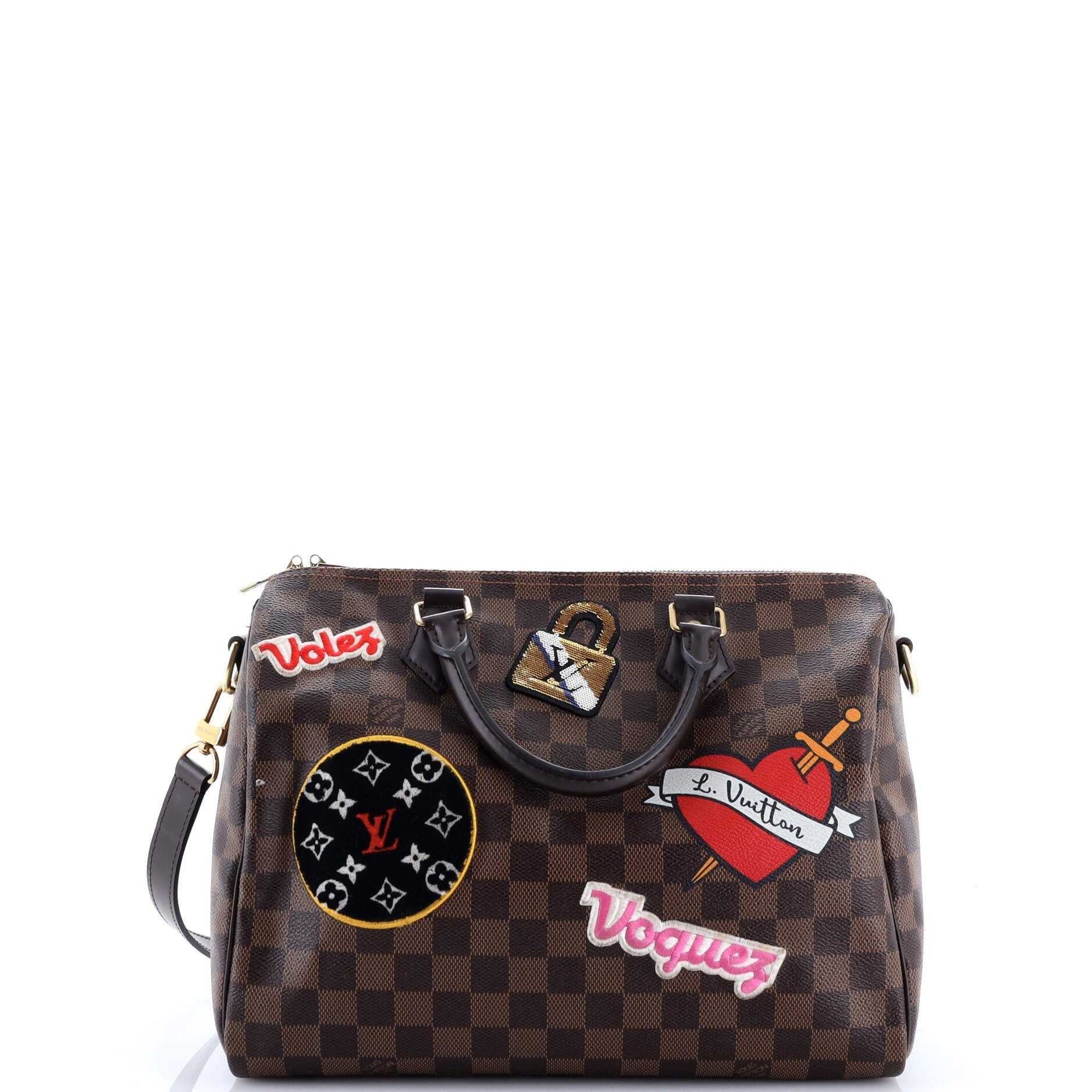 Speedy Bandouliere Bag Limited Edition Patches Damier 30