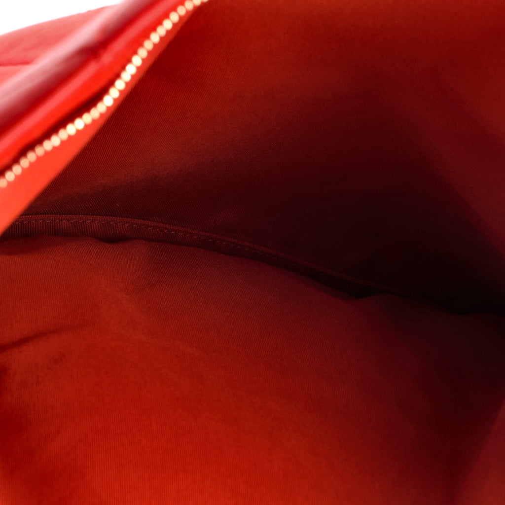 CC Foldover Clutch Quilted Lambskin Large