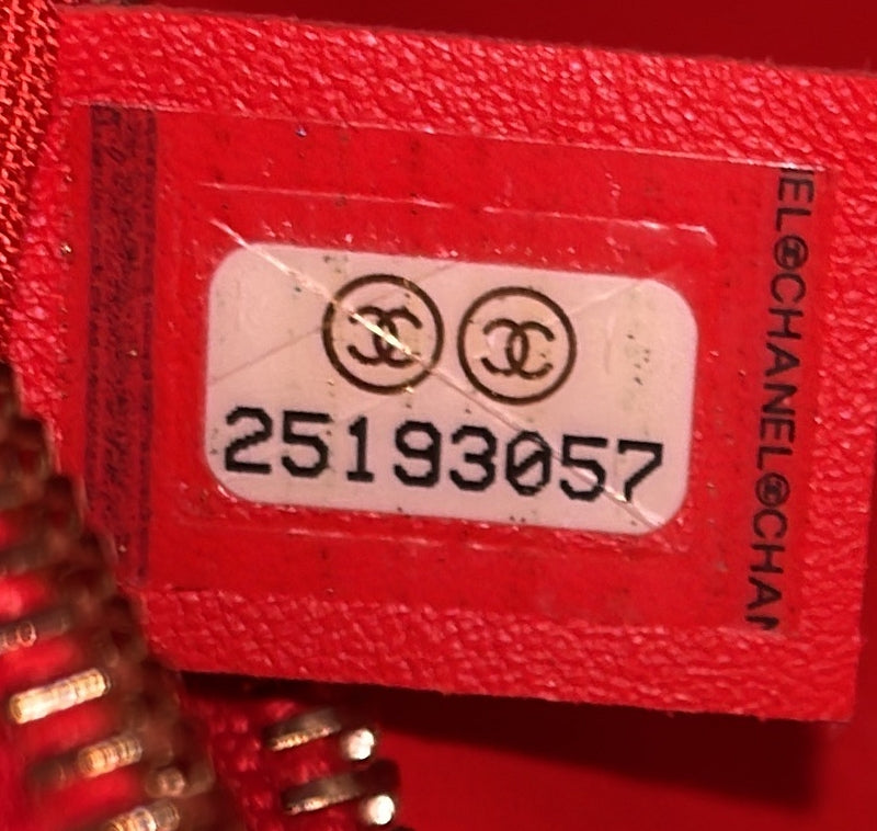 CC Foldover Clutch Quilted Lambskin Large