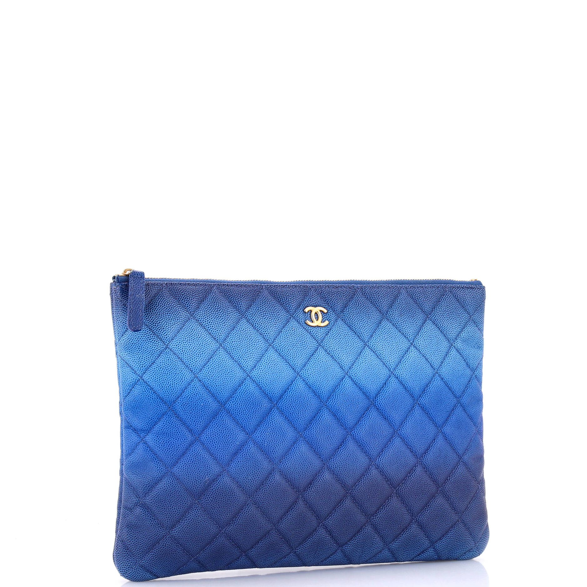 O Case Clutch Quilted Ombre Caviar Medium
