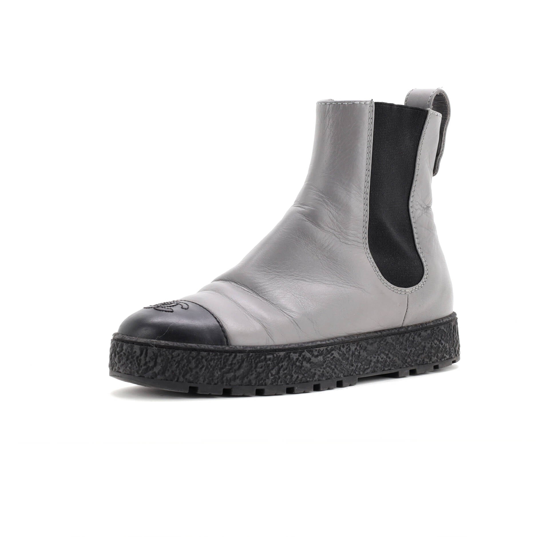 Women's CC Turnlock Cap Toe Chelsea Boots Leather