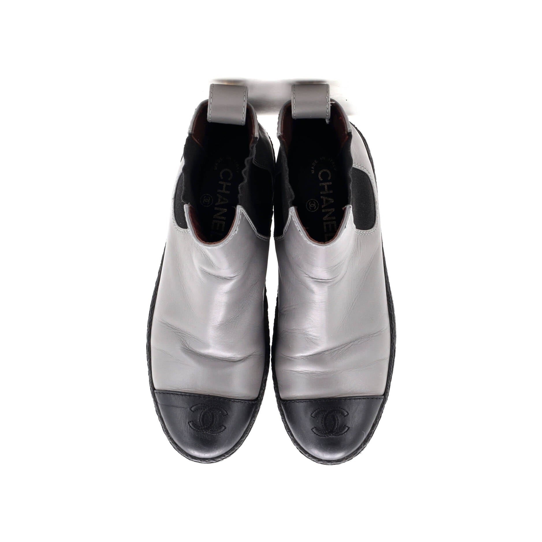 Women's CC Turnlock Cap Toe Chelsea Boots Leather