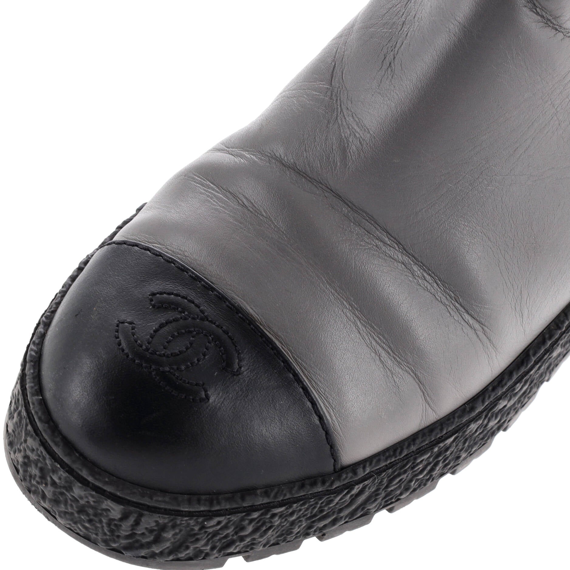 Women's CC Turnlock Cap Toe Chelsea Boots Leather