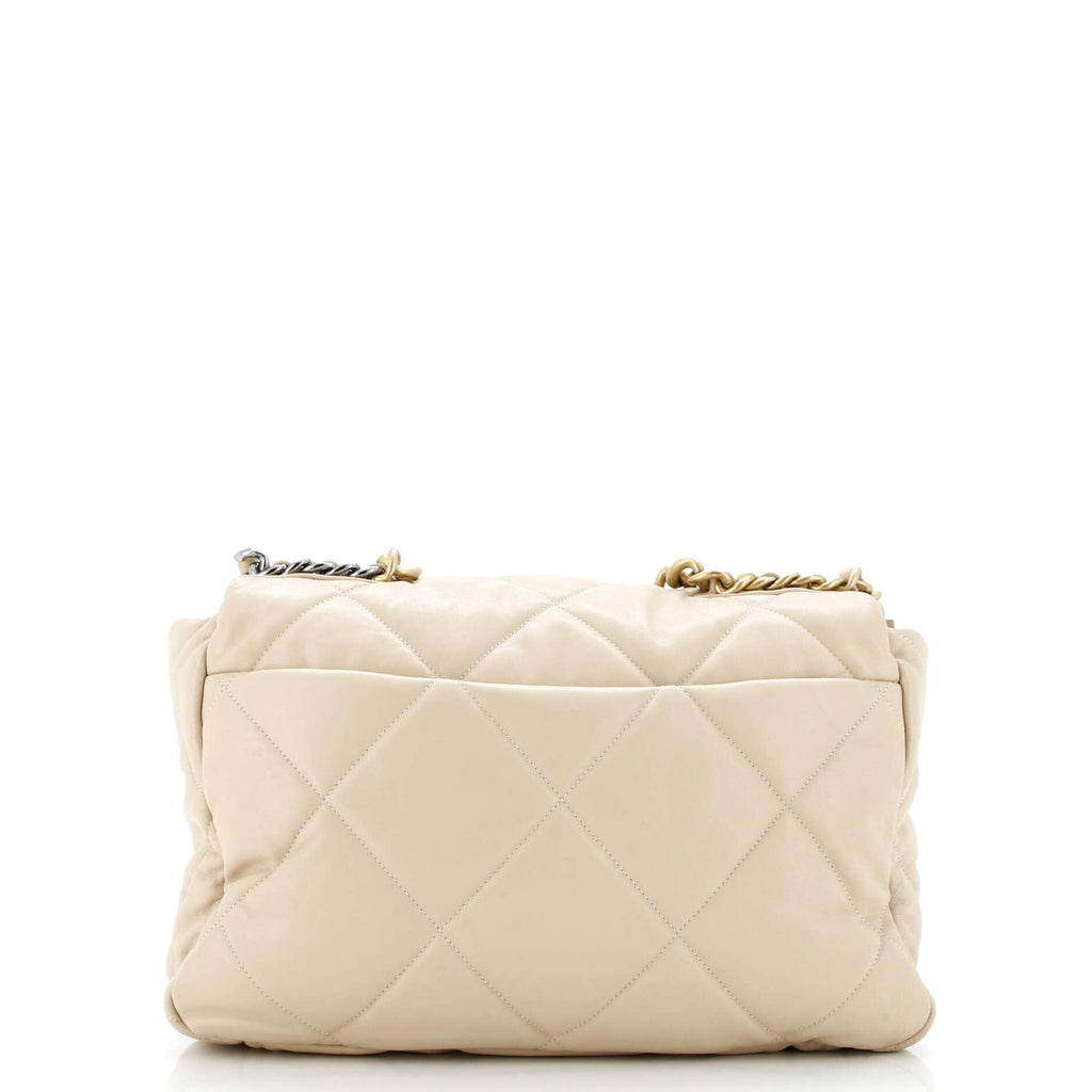 19 Flap Bag Quilted Leather Maxi