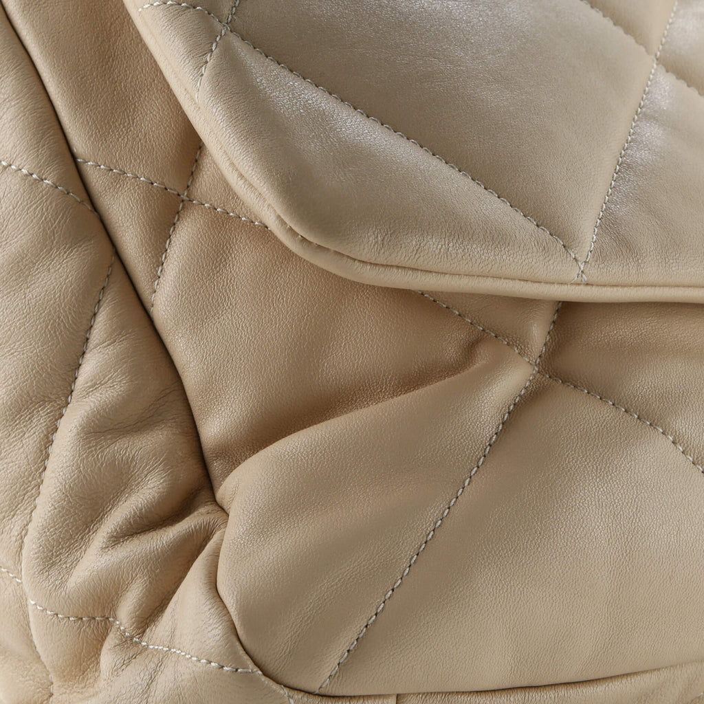 19 Flap Bag Quilted Leather Maxi