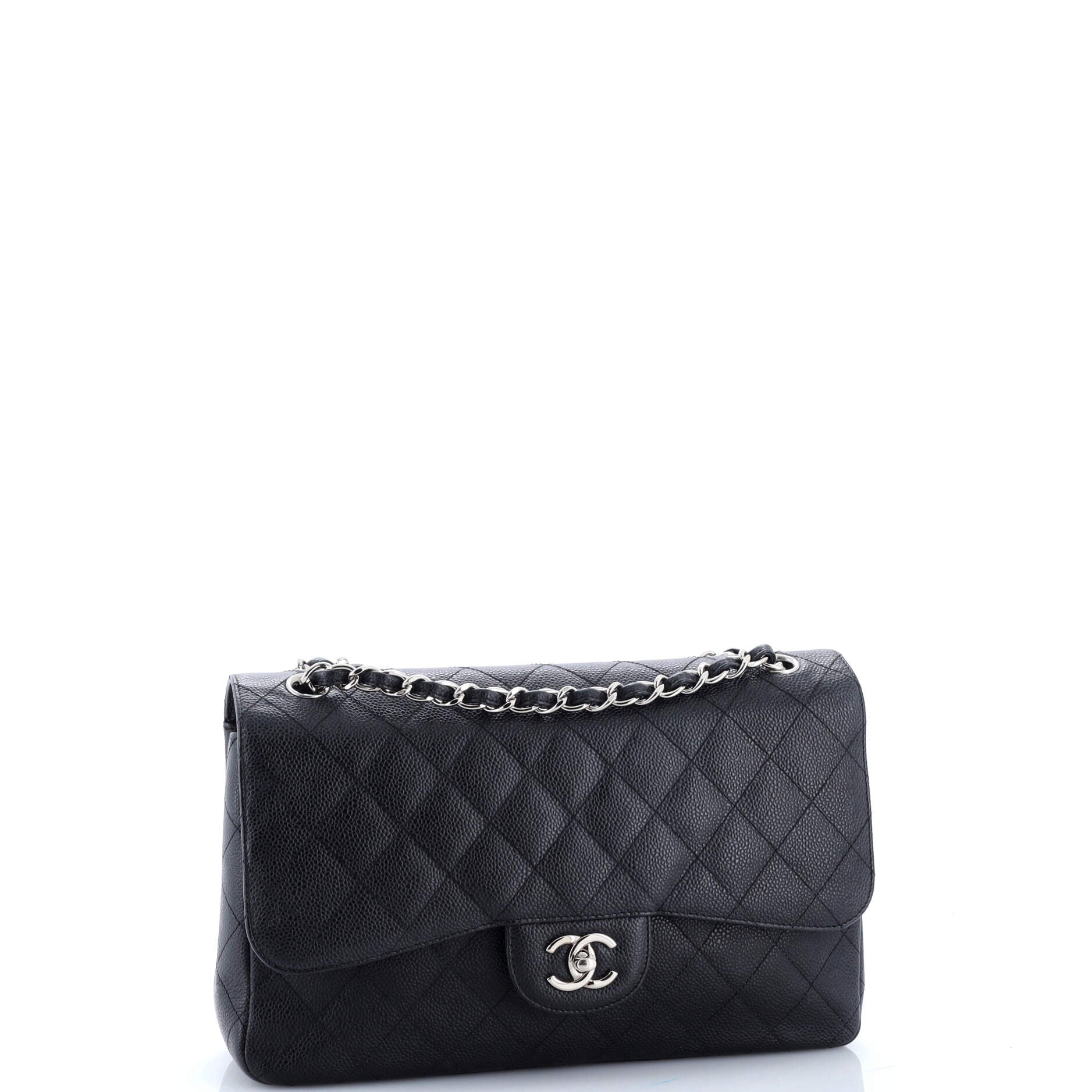 Classic Double Flap Bag Quilted Caviar Jumbo