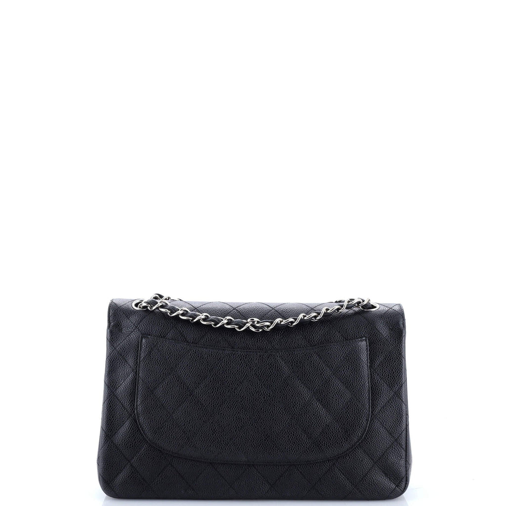 Classic Double Flap Bag Quilted Caviar Jumbo