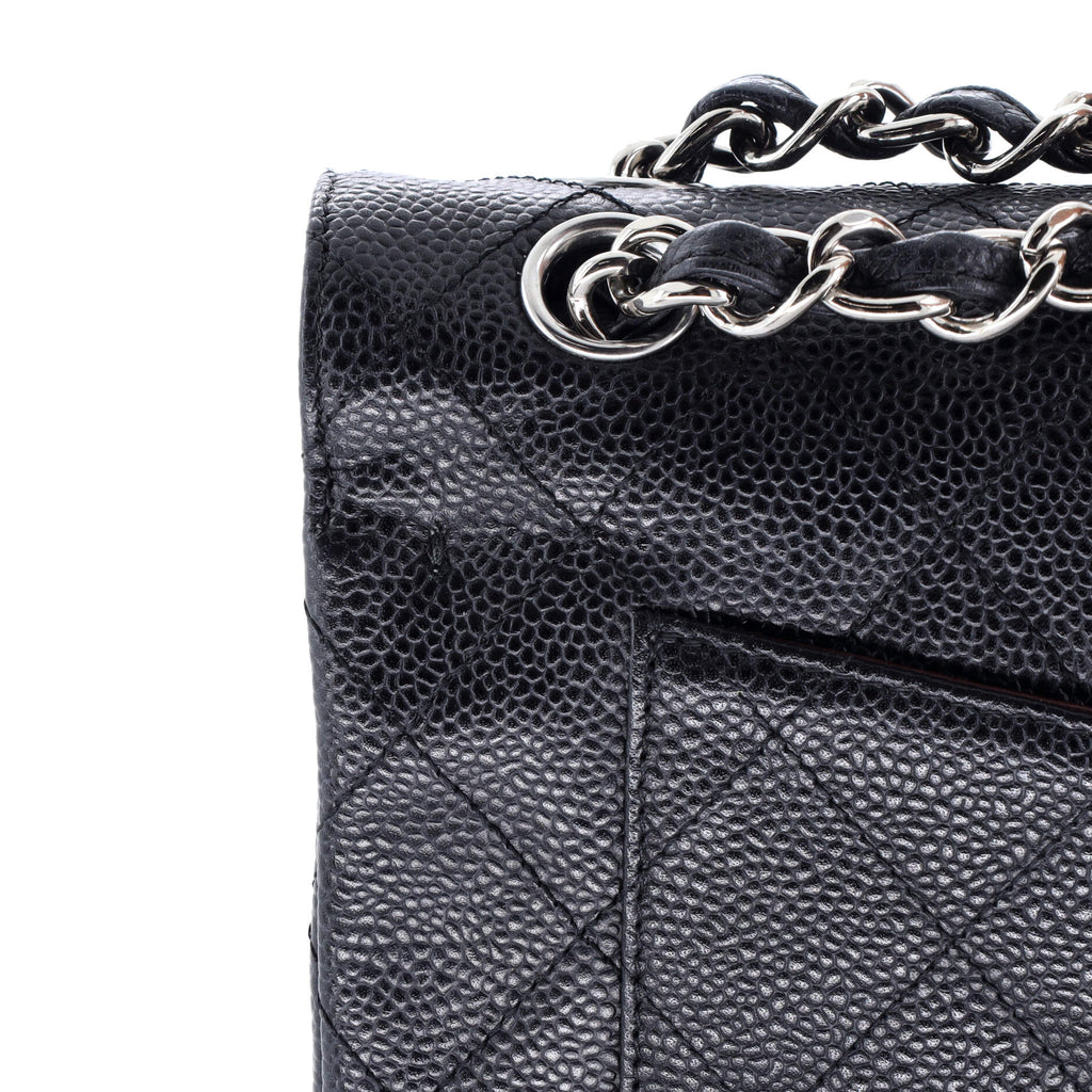 Classic Double Flap Bag Quilted Caviar Jumbo