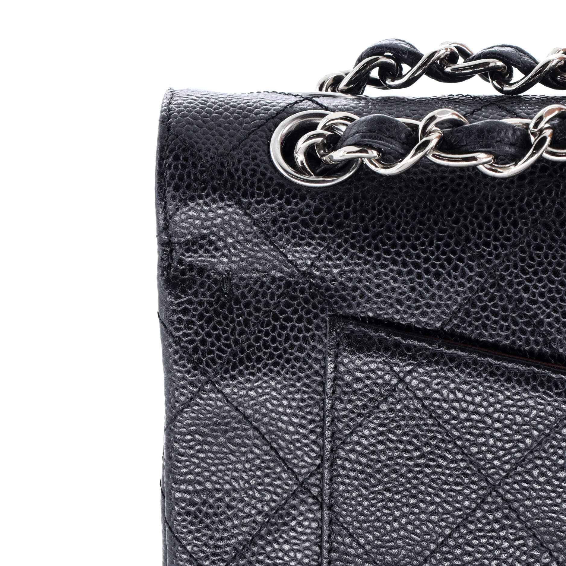 Classic Double Flap Bag Quilted Caviar Jumbo
