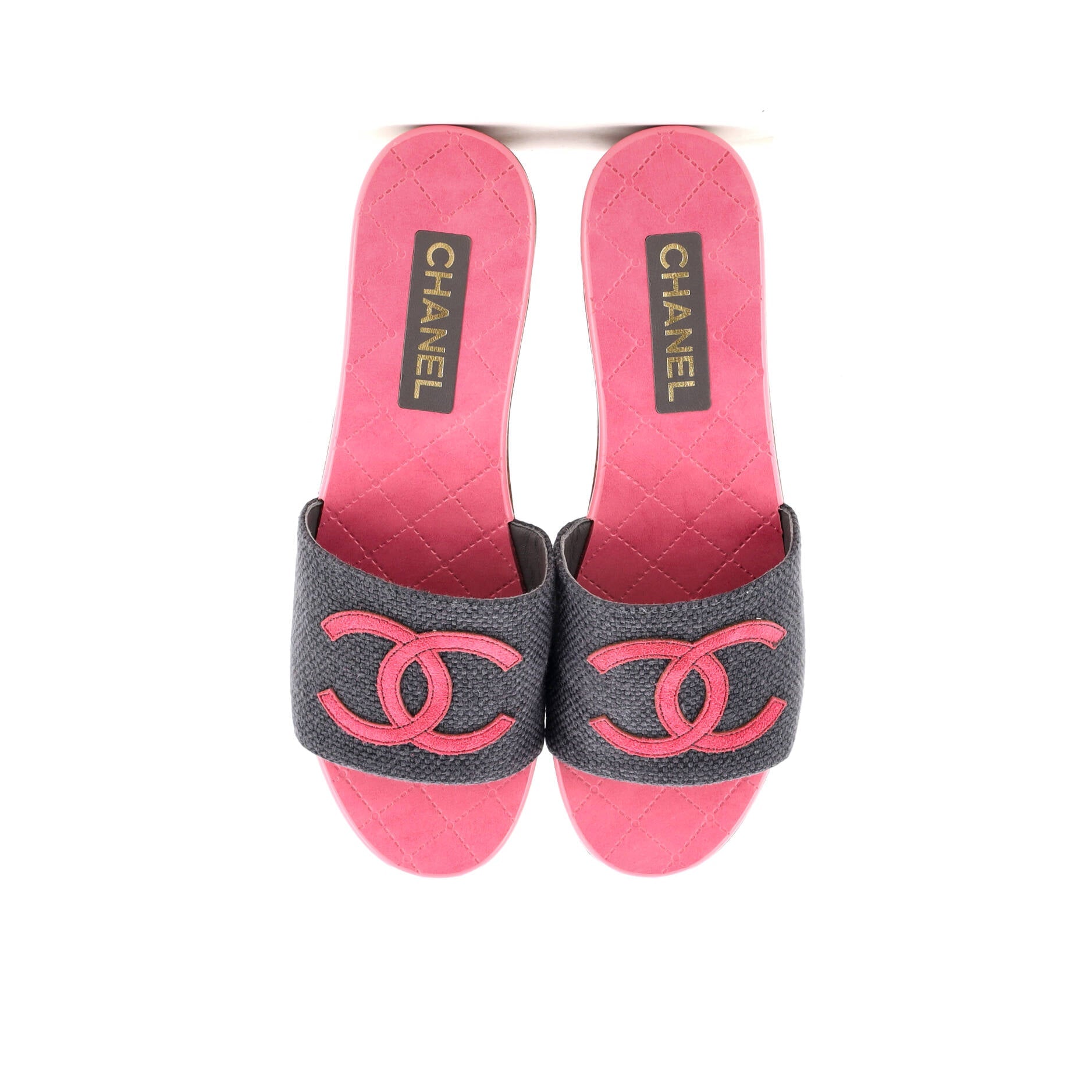 Women's CC Mule Sandals Canvas and Wood