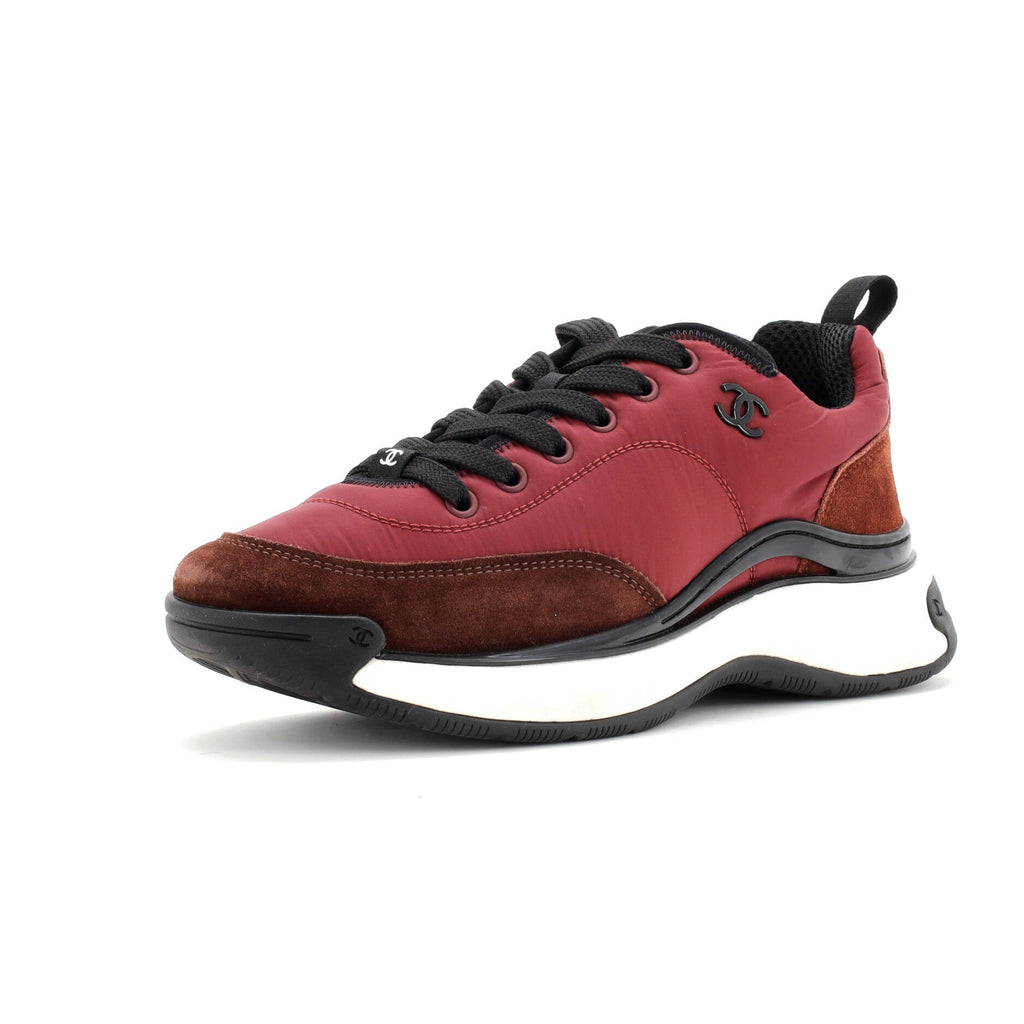 Women's CC Low-Top Sneakers Nylon and Suede