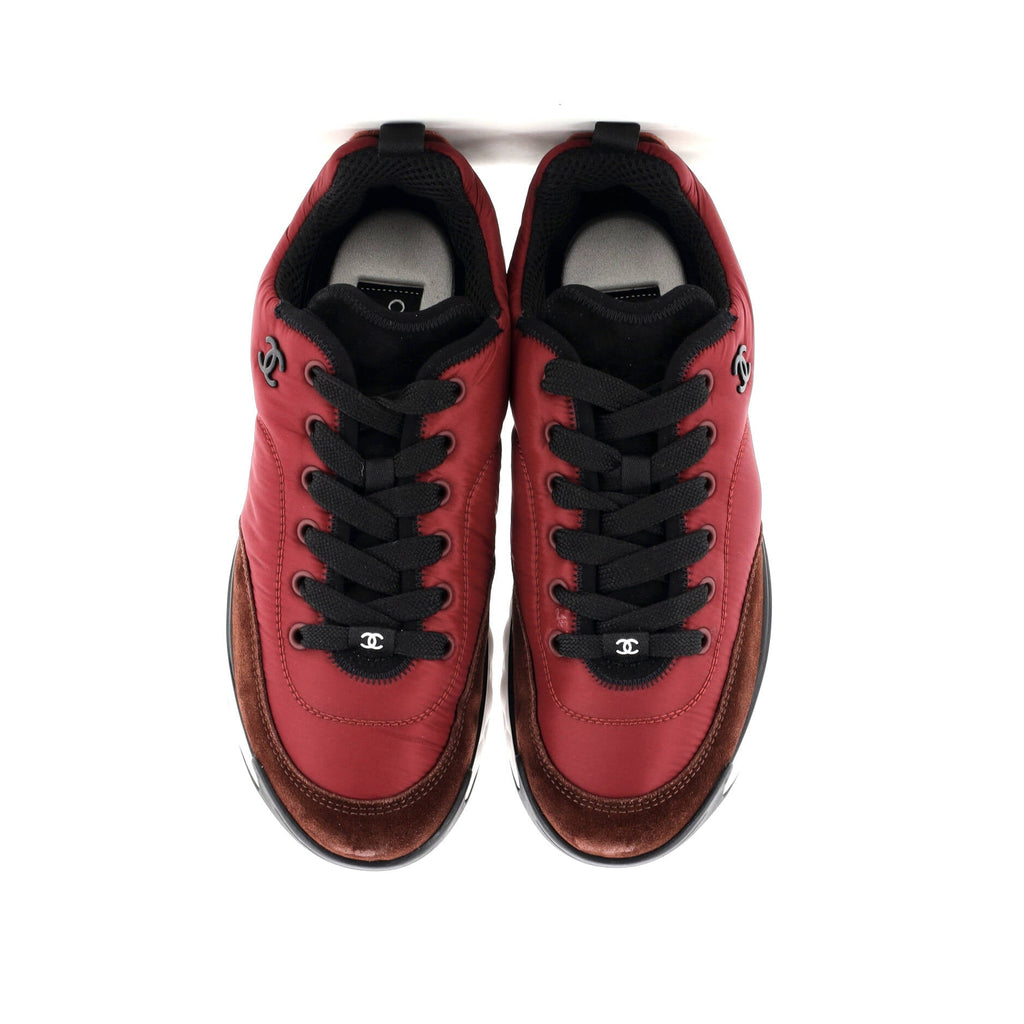 Women's CC Low-Top Sneakers Nylon and Suede