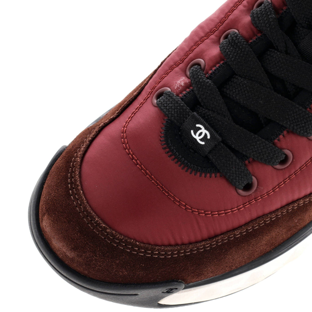 Women's CC Low-Top Sneakers Nylon and Suede