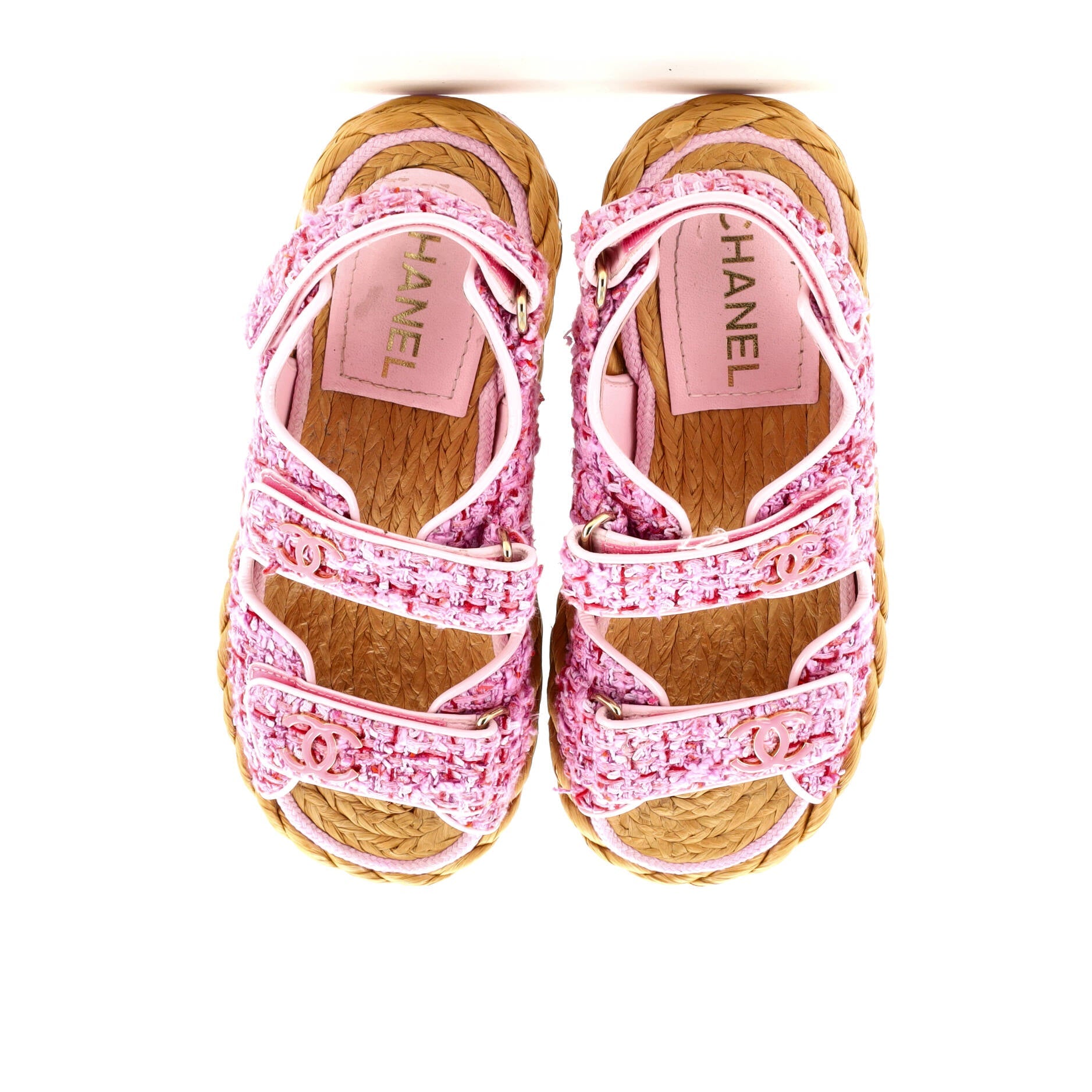 Women's Velcro Espadrille Dad Sandals Tweed