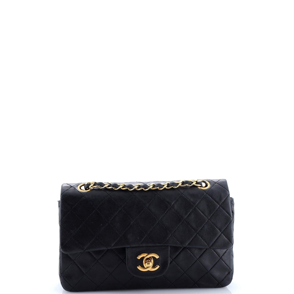 Vintage Classic Double Flap Bag Quilted Lambskin Small