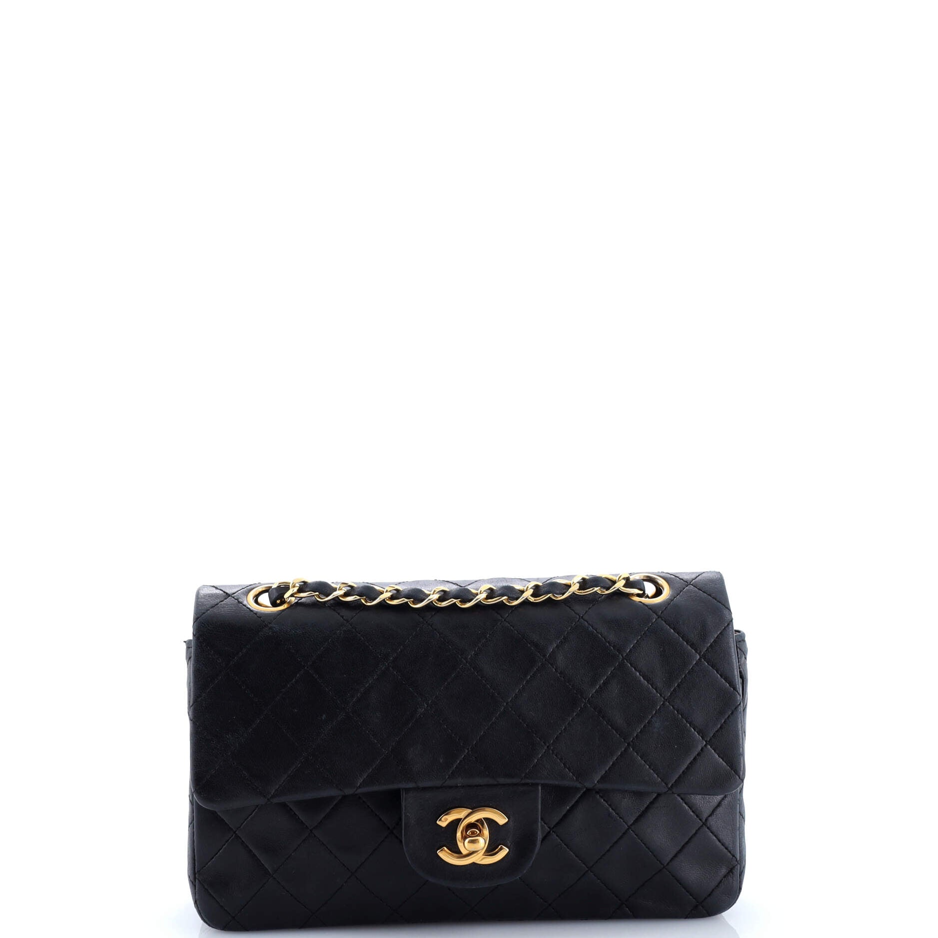 Vintage Classic Double Flap Bag Quilted Lambskin Small