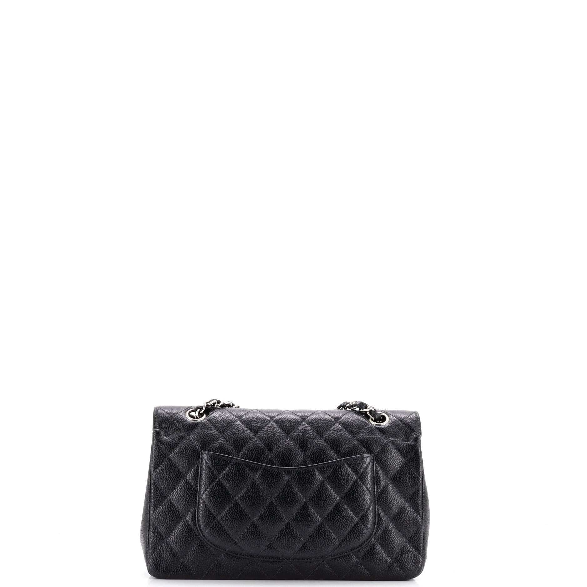 Classic Double Flap Bag Quilted Caviar Medium