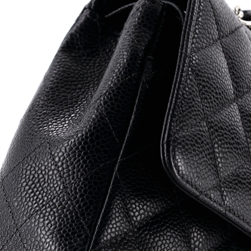 Classic Double Flap Bag Quilted Caviar Medium
