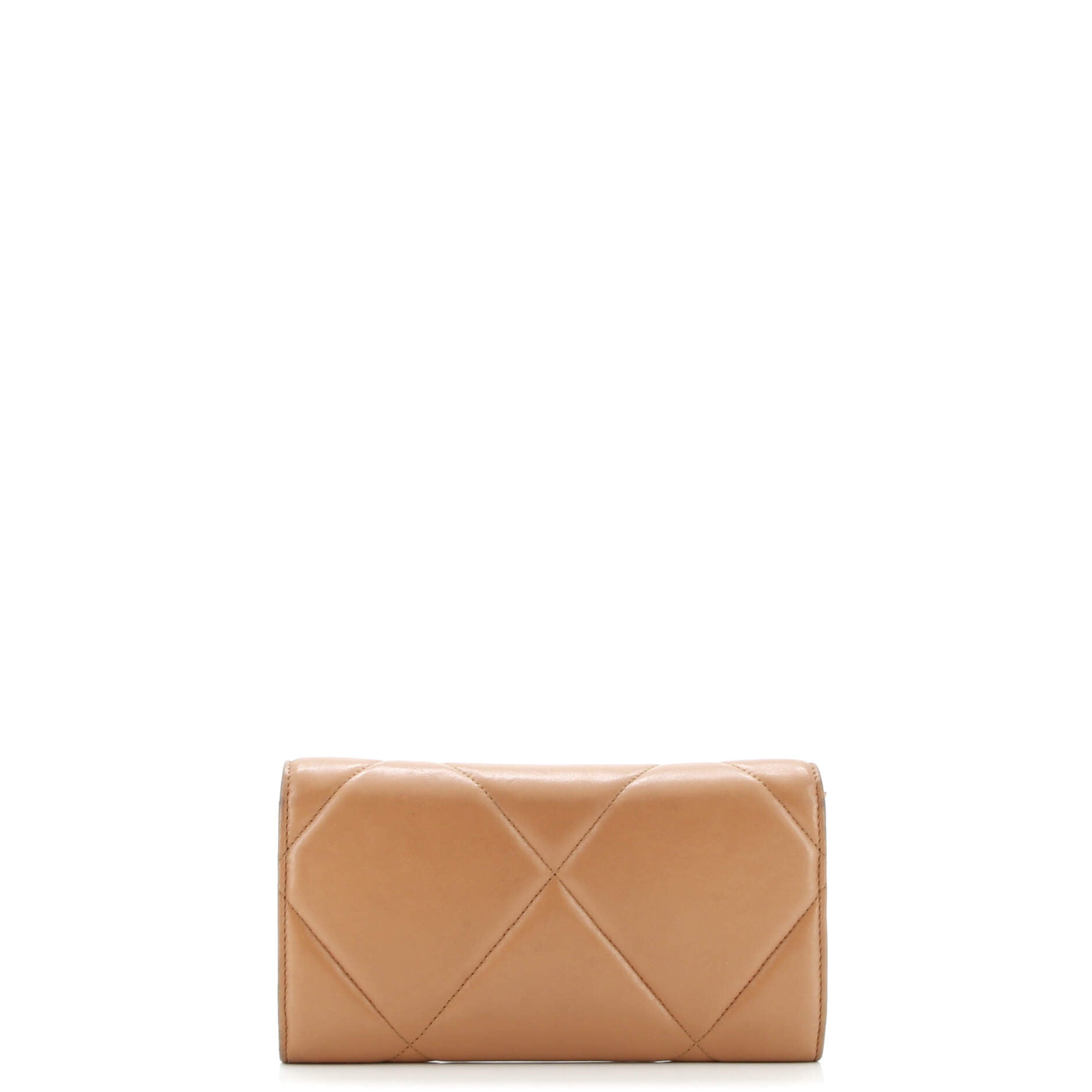 19 Flap Wallet Quilted Lambskin Long