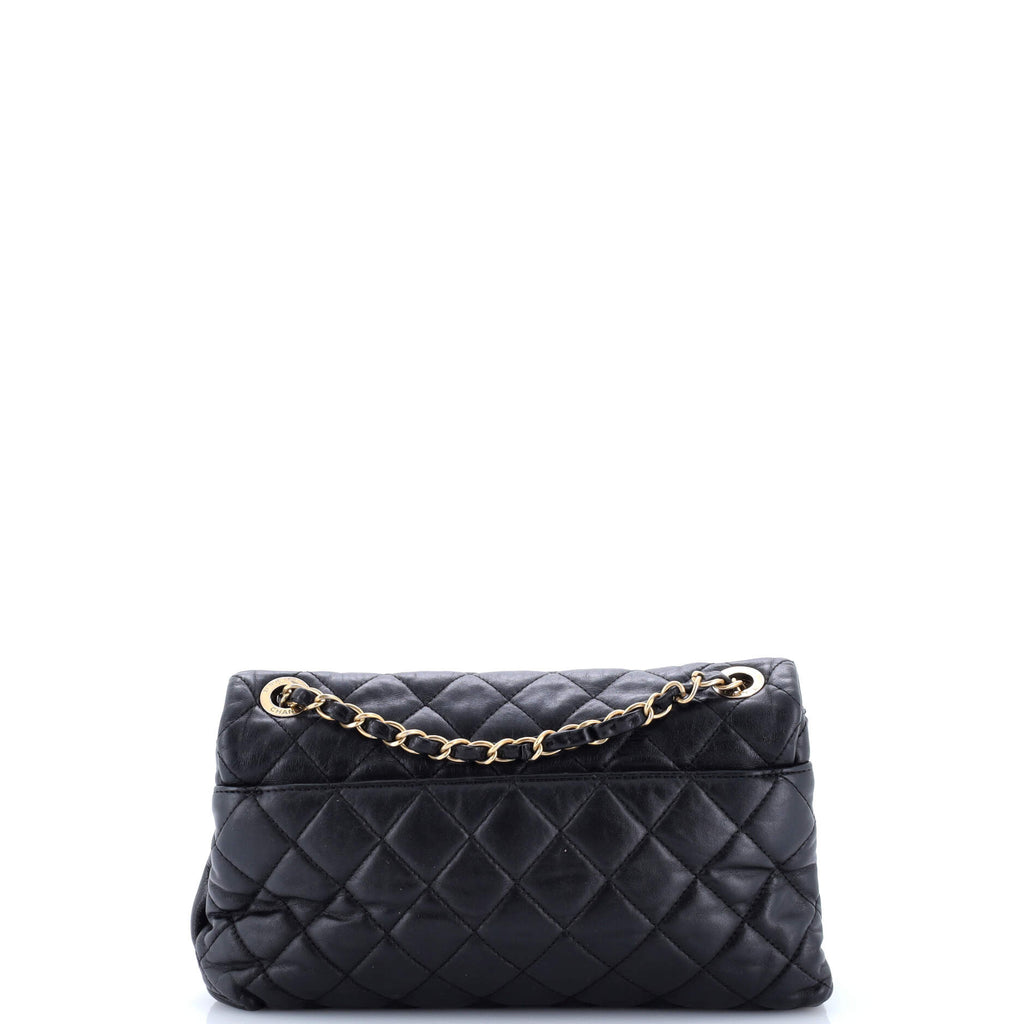Soft Elegance Flap Bag Quilted Distressed Calfskin Medium